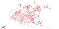 PROJECTEUR pour Honda CIVIC SHUTTLE 1.6I-4WD 5 Portes 5 vitesses manuelles 1995