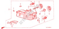 PROJECTEUR(2) pour Honda ACCORD LX 1600 4 Portes 4 vitesses automatique 1988