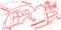 STRUCTURE DE CARROSSERIE(3)(2 PORTES) pour Honda ACCORD EX-2.0I 3 Portes 4 vitesses automatique 1988