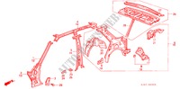 STRUCTURE DE CARROSSERIE(6)(4 PORTES) pour Honda ACCORD EX-2.0I 4 Portes 4 vitesses automatique 1988