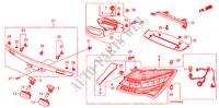 FEU ARRIERE/FEU D'IMMATRICULATION(3) pour Honda LEGEND LEGEND 4 Portes 5 vitesses automatique 2009