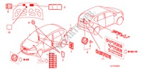 EMBLEMES/ETIQUETTES DE PRECAUTIONS pour Honda FR-V 2.2 EXECUTIVE 5 Portes 6 vitesses manuelles 2009