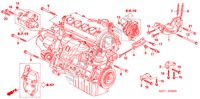 SUPPORT DE MOTEUR (1.7L) pour Honda FR-V 1.7 S 5 Portes 5 vitesses manuelles 2006