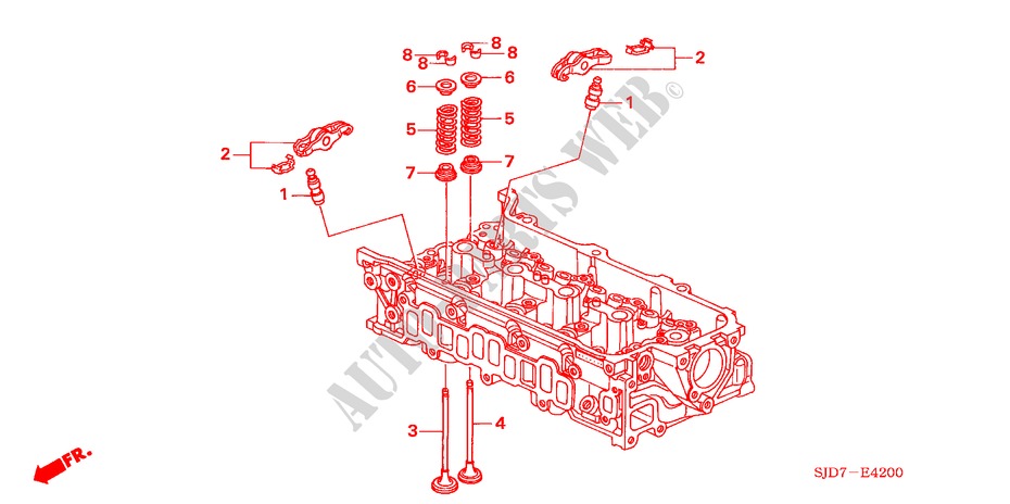 SOUPAPE/CULBUTEUR(DIESEL) pour Honda FR-V 2.2 EXECUTIVE 5 Portes 6 vitesses manuelles 2009