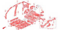 STRUCTURE DE CARROSSERIE(PANNEAU INTERIEUR) pour Honda CONCERTO 1.6I-16 5 Portes 4 vitesses automatique 1991