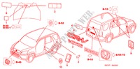 EMBLEMES/ETIQUETTES DE PRECAUTIONS pour Honda CR-V DIESEL SE-E 5 Portes 6 vitesses manuelles 2006