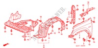 GARDE BOUE AVANT pour Honda CR-V DIESEL SE-E 5 Portes 6 vitesses manuelles 2006