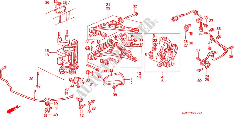 ARTICULATION pour Honda NSX NSX 2 Portes 5 vitesses manuelles 1991