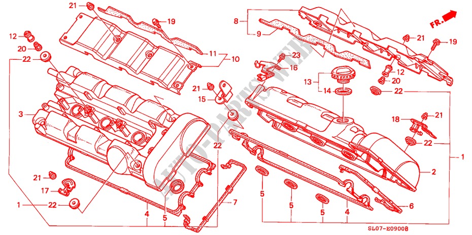 COUVERCLE DE CULASSE pour Honda NSX NSX 2 Portes 5 vitesses manuelles 1991