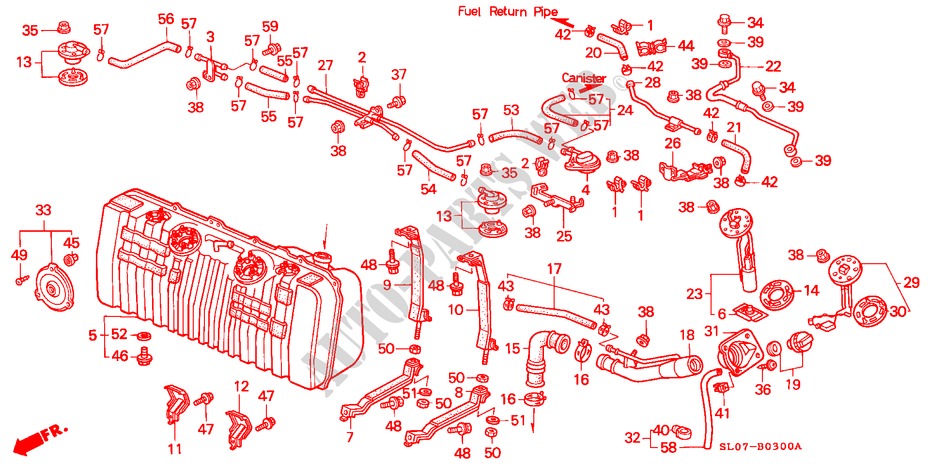 RESERVOIR A CARBURANT pour Honda NSX NSX 2 Portes 5 vitesses manuelles 1991