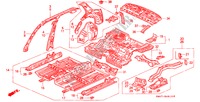 STRUCTURE DE CARROSSERIE(PANNEAU INTERIEUR) pour Honda ACCORD EX 4 Portes 5 vitesses manuelles 1990