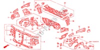 STRUCTURE DE CARROSSERIE(PAROI TRANSVERSALE AV.) pour Honda ACCORD 2.0I 4 Portes 4 vitesses automatique 1990