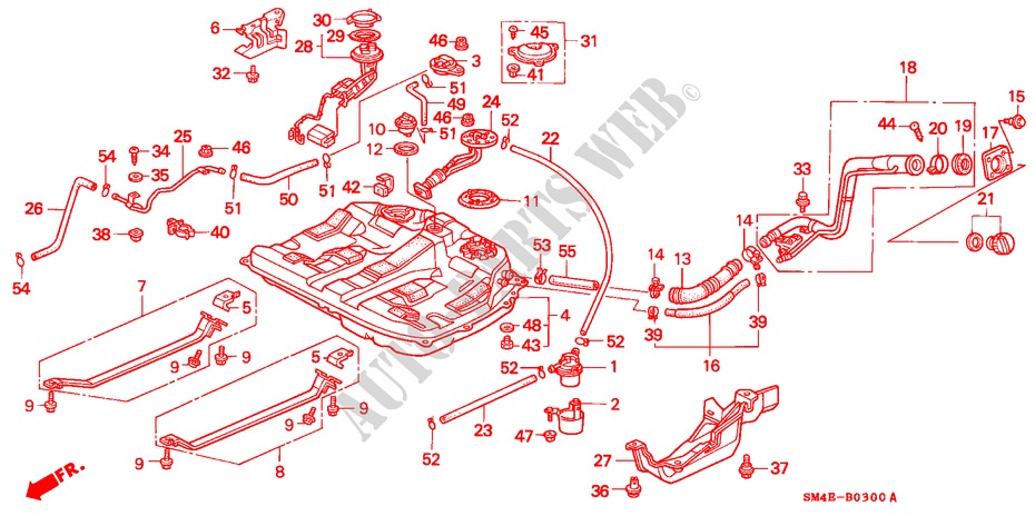 RESERVOIR A CARBURANT(CARBURATEUR) pour Honda ACCORD 2.0 4 Portes 4 vitesses automatique 1992