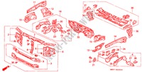 STRUCTURE DE CARROSSERIE(PAROI TRANSVERSALE AV.) pour Honda ACCORD WAGON 2.2I 5 Portes 5 vitesses manuelles 1991