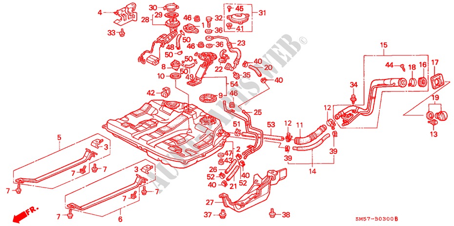 RESERVOIR A CARBURANT pour Honda ACCORD WAGON 2.2I 5 Portes 5 vitesses manuelles 1992