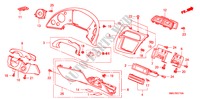 GARNITURE D'INSTRUMENT(LH)(COTE DE CONDUCTEUR) pour Honda CIVIC 2.2 EXECUTIVE 5 Portes 6 vitesses manuelles 2007