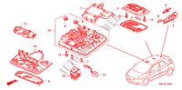 PLAFONNIER pour Honda CIVIC 1.8 SE 5 Portes Transmission Intelligente manuelle 2008