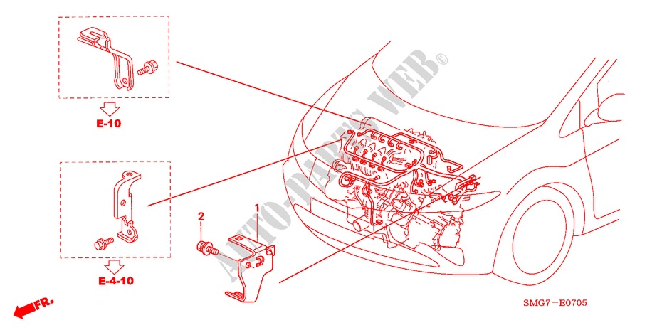 ETAI FAISCEAU DE FILS MOTEUR(1.4L) pour Honda CIVIC 1.4 BASE 5 Portes Transmission Intelligente manuelle 2006