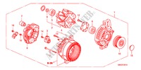 ALTERNATEUR(DENSO)(DIESEL) pour Honda CIVIC 2.2 EX 5 Portes 6 vitesses manuelles 2009