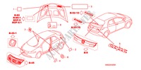 EMBLEMES/ETIQUETTES DE PRECAUTIONS pour Honda CIVIC 1.8 COMFORT 5 Portes 6 vitesses manuelles 2009