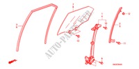 FENETRES PORTES ARRIERE/REGULATEUR pour Honda CIVIC 1.8 COMFORT 5 Portes 6 vitesses manuelles 2009