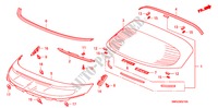 PARE BRISE ARRIERE pour Honda CIVIC 1.8 COMFORT 5 Portes 6 vitesses manuelles 2009