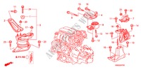 SUPPORTS DE MOTEUR(1.4L) pour Honda CIVIC 1.4 GT 5 Portes 6 vitesses manuelles 2010