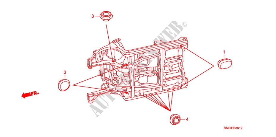 ANNEAU(INFERIEUR) pour Honda CIVIC 1.8 SPORT 5 Portes 5 vitesses automatique 2009