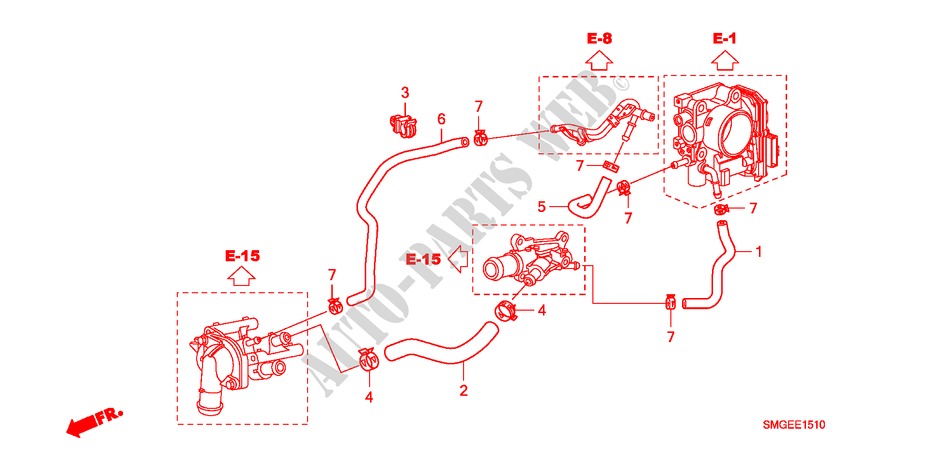 DURIT D'EAU(1.4L) pour Honda CIVIC 1.4 BASE 5 Portes 6 vitesses manuelles 2010