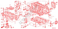 BLOC CYLINDRES/CARTER D'HUILE(1.8L) pour Honda CIVIC 1.8GT 5 Portes 5 vitesses automatique 2011