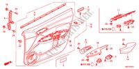 GARNITURE DE PORTE AVANT(LH) pour Honda CIVIC 1.8GT 5 Portes 5 vitesses automatique 2011