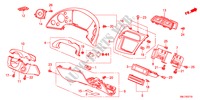 GARNITURE D'INSTRUMENT(LH)(COTE DE CONDUCTEUR) pour Honda CIVIC 1.4SPORT 5 Portes Transmission Intelligente manuelle 2011