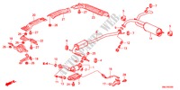 TUYAU D'ECHAPPEMENT/SILENCIEUX(1.4L) pour Honda CIVIC 1.4COMFORT 5 Portes Transmission Intelligente manuelle 2011