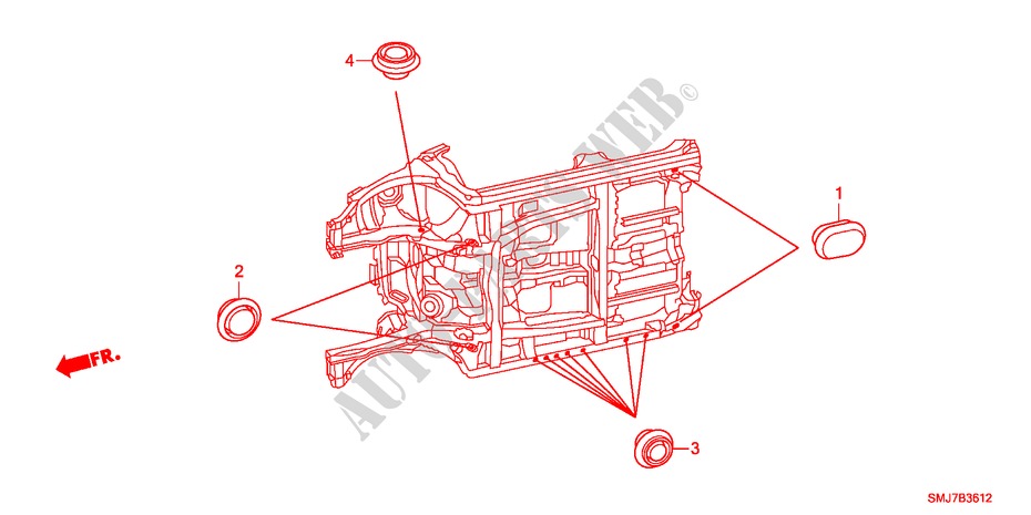 ANNEAU(INFERIEUR) pour Honda CIVIC 2.2SPORT 5 Portes 6 vitesses manuelles 2011