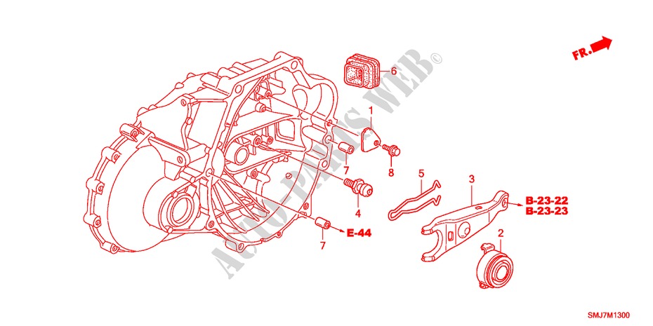 DEBRAYAGE(DIESEL) pour Honda CIVIC 2.2SPORT 5 Portes 6 vitesses manuelles 2011