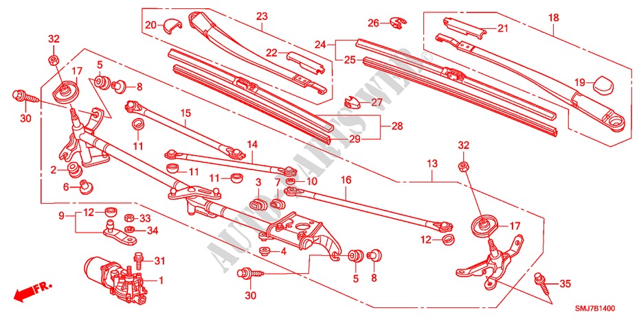 ESSUIE GLACE AVANT(LH) pour Honda CIVIC 2.2SPORT 5 Portes 6 vitesses manuelles 2011