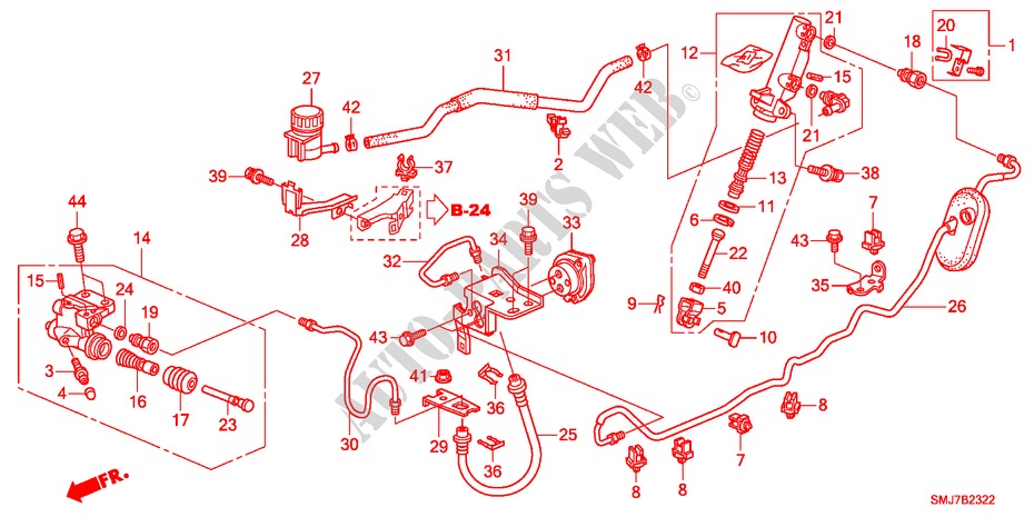 MAITRE CYLINDRE(LH)(DIESEL) pour Honda CIVIC 2.2SPORT 5 Portes 6 vitesses manuelles 2011