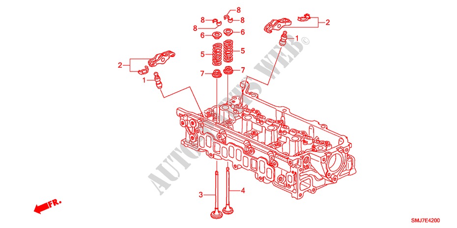 SOUPAPE/CULBUTEUR(DIESEL) pour Honda CIVIC 2.2SPORT 5 Portes 6 vitesses manuelles 2011