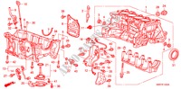 BLOC CYLINDRES/CARTER D'HUILE (1.4L) pour Honda CIVIC 1.4 TYPE S    PLUS 3 Portes Transmission Intelligente manuelle 2009