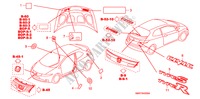 EMBLEMES/ETIQUETTES DE PRECAUTIONS pour Honda CIVIC 2.0 TYPE R 3 Portes 6 vitesses manuelles 2009