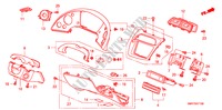 GARNITURE D'INSTRUMENT(LH)(COTE DE CONDUCTEUR) pour Honda CIVIC 1.8 TYPE S 3 Portes Transmission Intelligente manuelle 2009