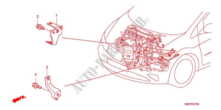 ETAI FAISCEAU DE FILS MOTEUR(1.4L) (1.8L) (2.0L) pour Honda CIVIC 2.0 TYPE R 3 Portes 6 vitesses manuelles 2009
