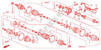 ARBRE PRIMAIRE AVANT/DEMI ARBRE(2.0L) pour Honda CIVIC 2.0 TYPE-R   CHAMP 3 Portes 6 vitesses manuelles 2010