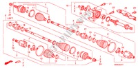 ARBRE PRIMAIRE AVANT/DEMI ARBRE(DIESEL) pour Honda CIVIC 2.2 BASE 3 Portes 6 vitesses manuelles 2011