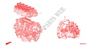 ENS. DE MOTEUR/ENS. BOITE DE VITESSES(1.8L) pour Honda CIVIC 1.8 TYPE-S    PLUS 3 Portes Transmission Intelligente manuelle 2011