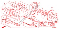 FREIN AVANT(1.4L)(1.8L)(DIESEL) pour Honda CIVIC 1.8 TYPE-S    PLUS 3 Portes Transmission Intelligente manuelle 2011