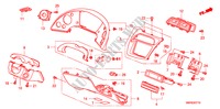 GARNITURE D'INSTRUMENT(LH)(COTE DE CONDUCTEUR) pour Honda CIVIC 2.0 TYPE-R    PLUS 3 Portes 6 vitesses manuelles 2010