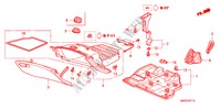 GARNITURE D'INSTRUMENT(LH)(COTE DE PASSAGER) pour Honda CIVIC 2.0 TYPE-R    PLUS 3 Portes 6 vitesses manuelles 2011