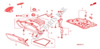 GARNITURE D'INSTRUMENT(RH)(COTE DE PASSAGER) pour Honda CIVIC 2.0 TYPE-R   CHAMP 3 Portes 6 vitesses manuelles 2010