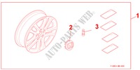 JANTE ALUMINIUM 18 X 7,5 JJ  BLADE pour Honda CIVIC 1.8 TYPE-S    PLUS 3 Portes Transmission Intelligente manuelle 2010
